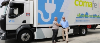 Comafe prueba un camión cien por cien eléctrico de la mano de Camionaje