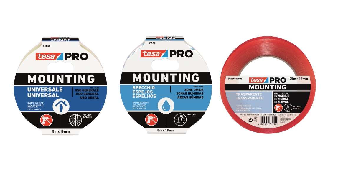 tesa Mounting PRO, nueva gama de cintas, la alternativa a clavos y tornillos