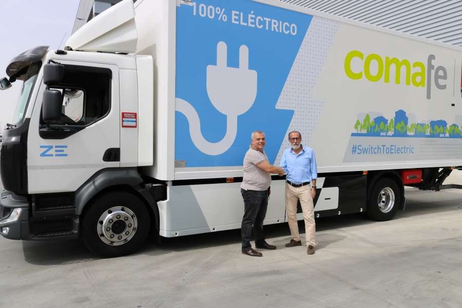 Comafe prueba un camión cien por cien eléctrico de la mano de Camionaje