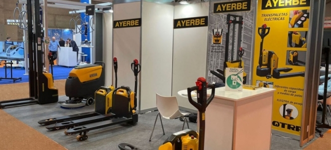 Ayerbe exhibió sus transpaletas eléctricas en la feria Logistics & Automation