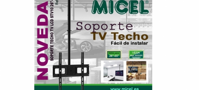 Nuevo soporte de televisión para techo de Micel